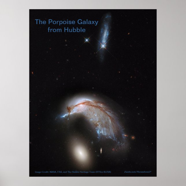 Die Porpoise Galaxy von Hubble (NGC 2936) -Poster Poster (Vorne)