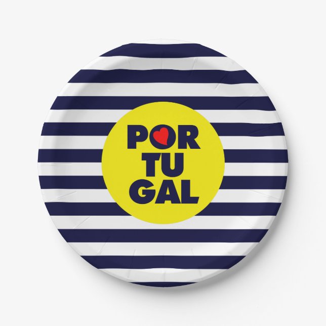 Die portugiesische Sonne Pappteller (Vorderseite)