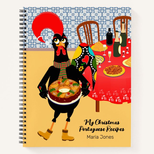Die portugiesischen Rooster-Lieben King Cake Notizbuch (Vorderseite)