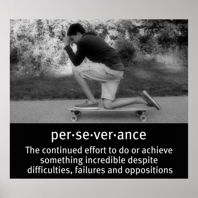 Die Pose des Longboard-Gebets Poster (Vorne)