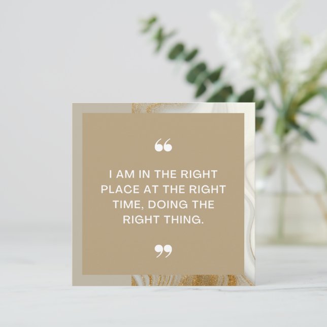 Die Positive Affirmationskarte richtig platzieren (Stehend Vorderseite)