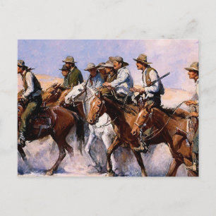 „Die Posse“ Western-Kunst von WHD Koerner Postkarte