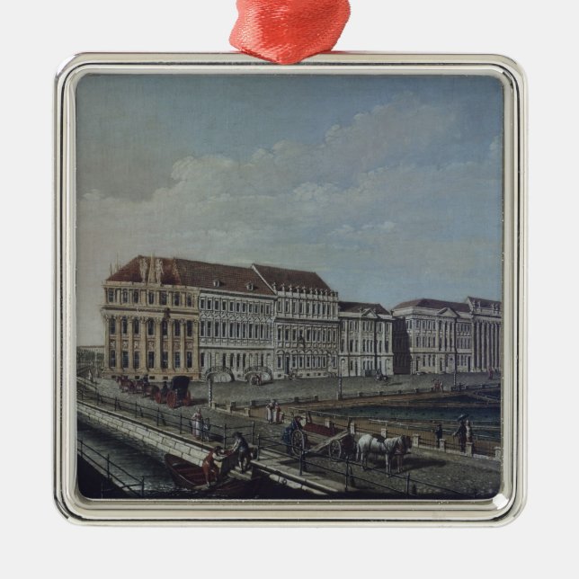 Die Post in Potsdam, 1784 Silbernes Ornament (Vorne)