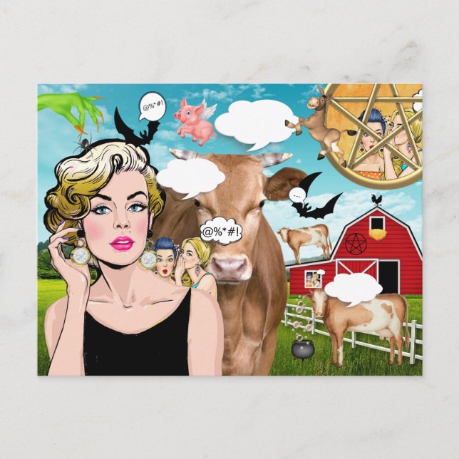 Die Postkarte der Klatschen (Vorderseite)