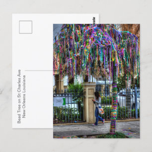 Die Postkarte der Mardi Gras Bead Tree