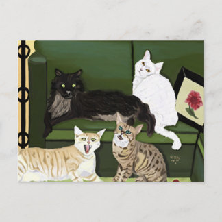 Die Postkarte der vier kleinen Löwen