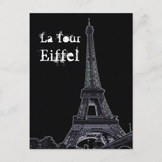 Die Postkarte des Eiffelturms (Vorderseite)