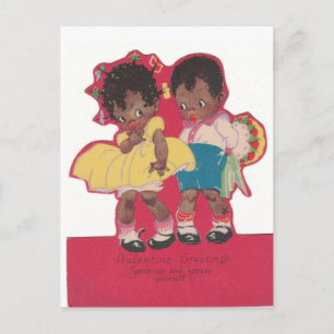 Die Postkarte des Vintagen Afroamerikaners