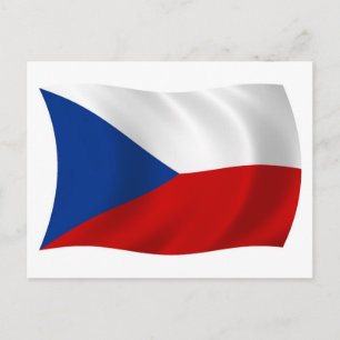 Die Postkarte mit der Flagge der Tschechischen Rep
