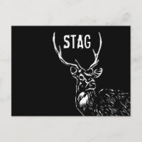 Die Postkarte Stag, Bachelor Party lädt ein