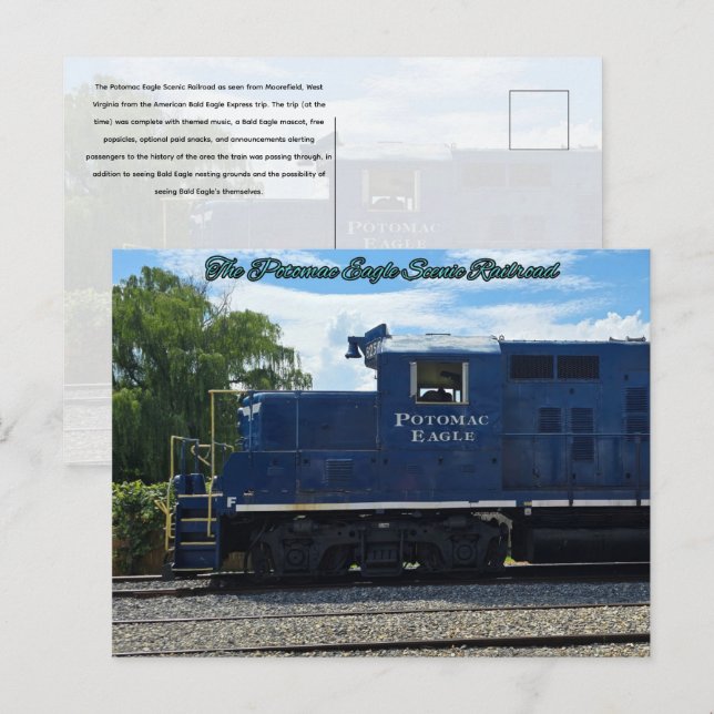 Die Potomac Eagle Scenic Railroad Postkarte (Vorne/Hinten)