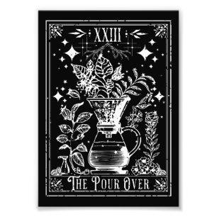 Die Pour over Coffee Tarot Card Fotodruck