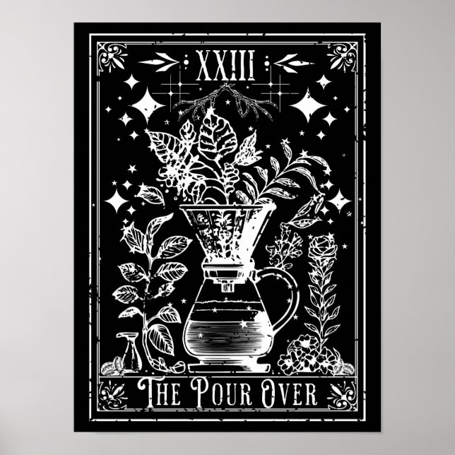 Die Pour over Coffee Tarot Card Poster (Vorne)