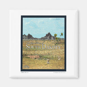 Die Prärienländer von South Dakota Magnet