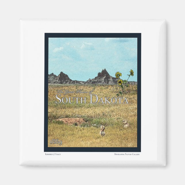 Die Prärienländer von South Dakota Magnet (Vorne)
