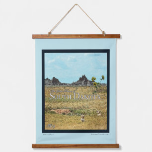 Die Prärienländer von South Dakota Wandteppich Mit Holzrahmen