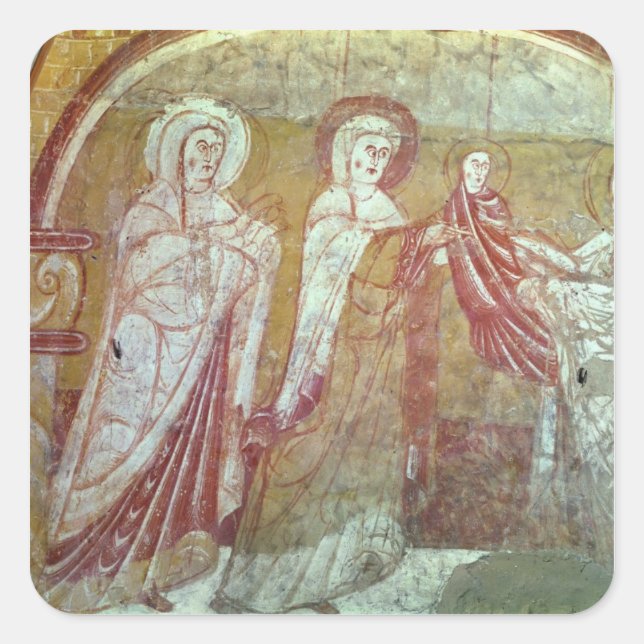 Die Präsentation im Tempel 3 Quadratischer Aufkleber (Vorderseite)