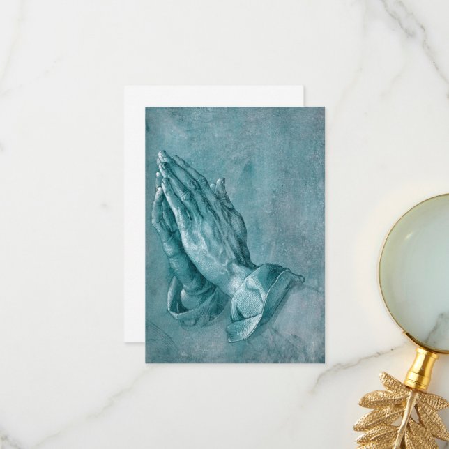 Die Praying-Hände von Albrecht Durer Dankeskarte (Vorderseite/Rückseite Beispiel)