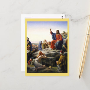 Die Predigt auf dem Berg, religiös Postkarte