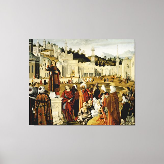 Die Predigt von St. Stephen in Jerusalem Leinwanddruck (Vorderseite)
