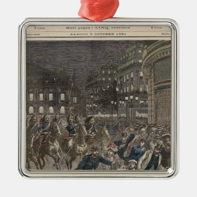 Die Premiere von 'Lohengrin Silbernes Ornament (Vorne)