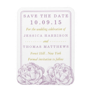 Die Pretty Peony Floral Hochzeitskollektion Magnet