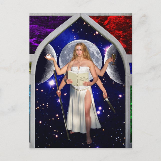 Die Priesterin-Tarot-Karten-Kunst Postkarte (Vorderseite)