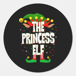 Die Prinzessin-Elfen-Weihnacht Runder Aufkleber