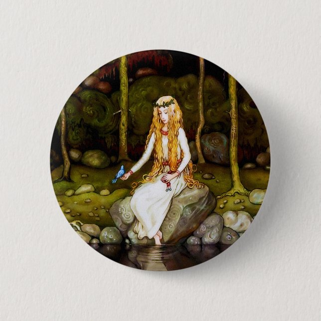 Die Prinzessin im Wald Button (Vorderseite)