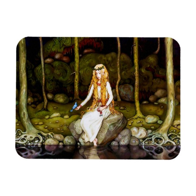 Die Prinzessin im Wald Magnet (Horizontal)