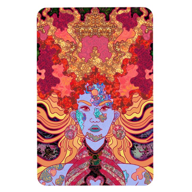 Die Prinzessin in Rot Magnet (Vertikal)