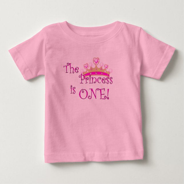 Die Prinzessin ist 1 Baby T-shirt (Vorderseite)