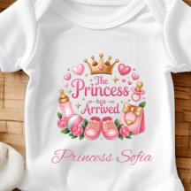 Die Prinzessin ist da Personalisiertes Baby-Mädche