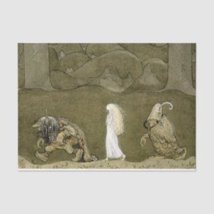 „Die Prinzessin und die Trolle“ Aquarell von John Seidenpapier