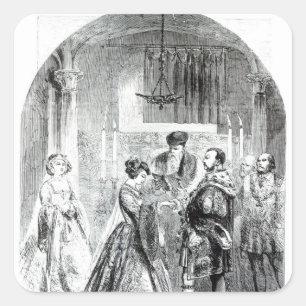 Die private Heirat von Anne Boleyn Quadratischer Aufkleber
