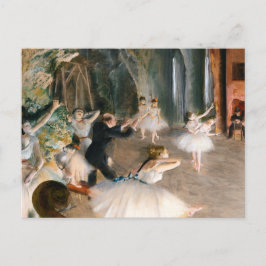 Die Probe auf der Bühne von Edgar Degas Postkarte