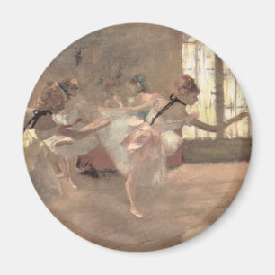 Die Probe von Edgar Degas, Vintage Ballett Kunst Magnet