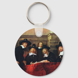 Die Probenahme-Beamten. Durch Rembrandt Van Rijn Schlüsselanhänger