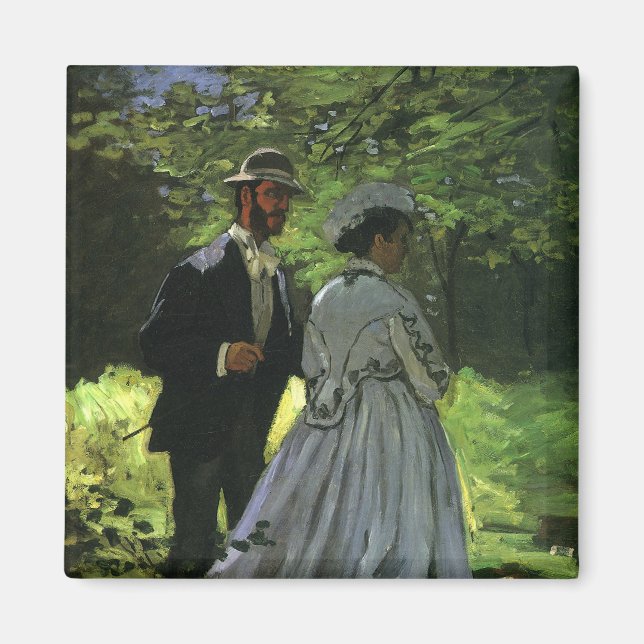 Die Promenade, auch die Trolle von Claude Monet Magnet (Vorne)