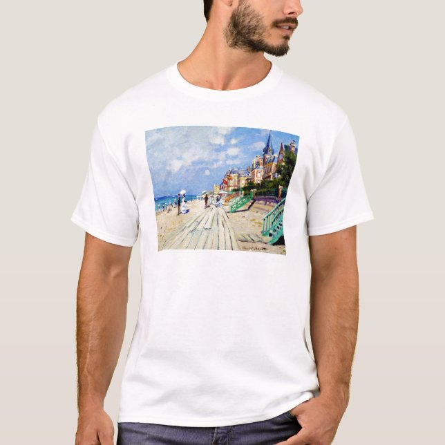 Die Promenade bei Trouville Claude Monet T-Shirt (Vorderseite)