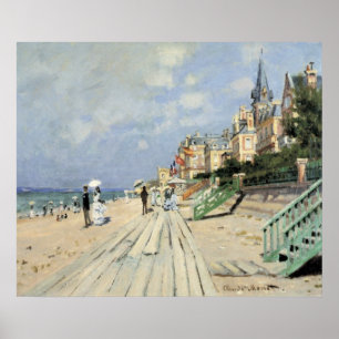 Die Promenade bei Trouville durch Claude Monet Poster