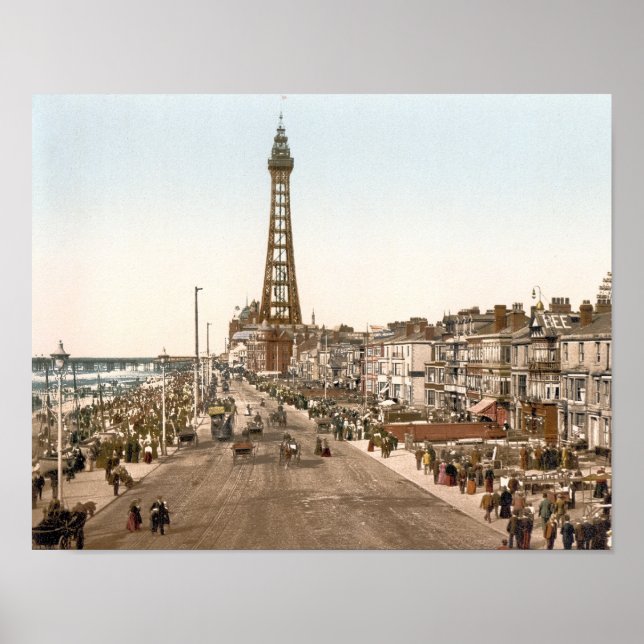 Die Promenade, Blackpool, England Poster (Vorne)