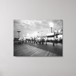 "Die Promenade nachts" wickelte Leinwand-Druck ein Leinwanddruck
