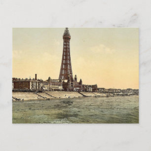Die Promenade und der Turm von North Pier, Blackpo Postkarte