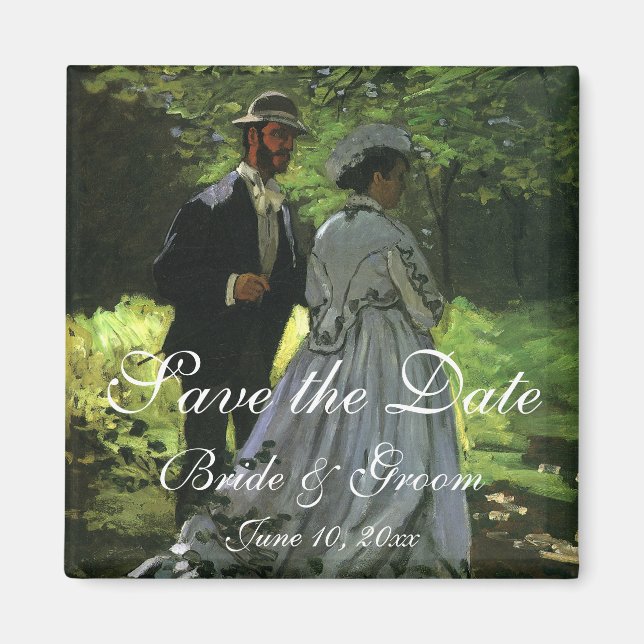 Die Promenaden (Die Stwalzen) von Monet Wedding Magnet (Vorne)