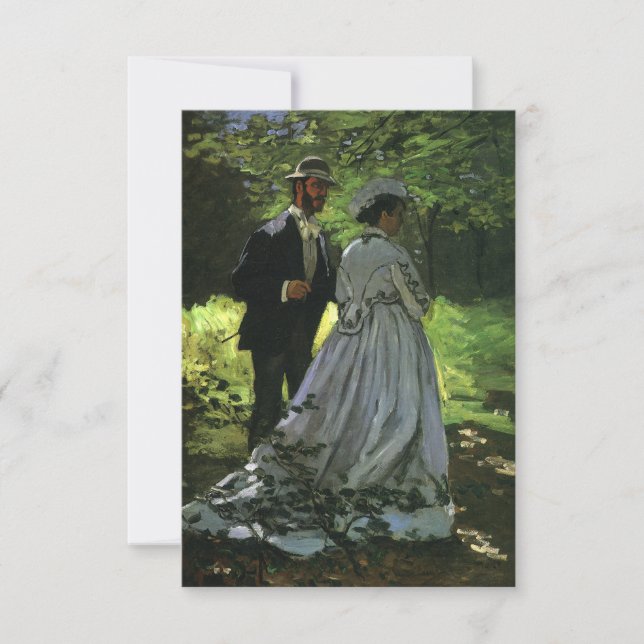 Die Promenaden (Die Stwalzen) von Monet Wedding RSVP Karte (Vorderseite)