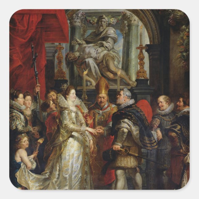 Die Proxy-Ehe Quadratischer Aufkleber (Vorderseite)