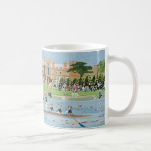 Die Prozession der Boote an Eton Uni Kaffeetasse