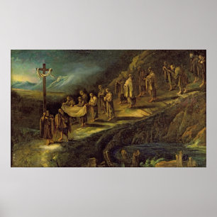 Die Prozession des heiligen Leichentuchs Poster