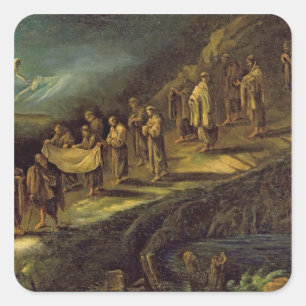 Die Prozession des Heiligen Leichts Quadratischer Aufkleber